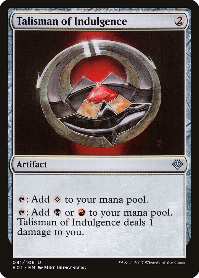 Talisman of Indulgence [Archenemy: Nicol Bolas] 