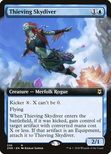 Thieving Skydiver (Extended Art) [Zendikar Rising] 