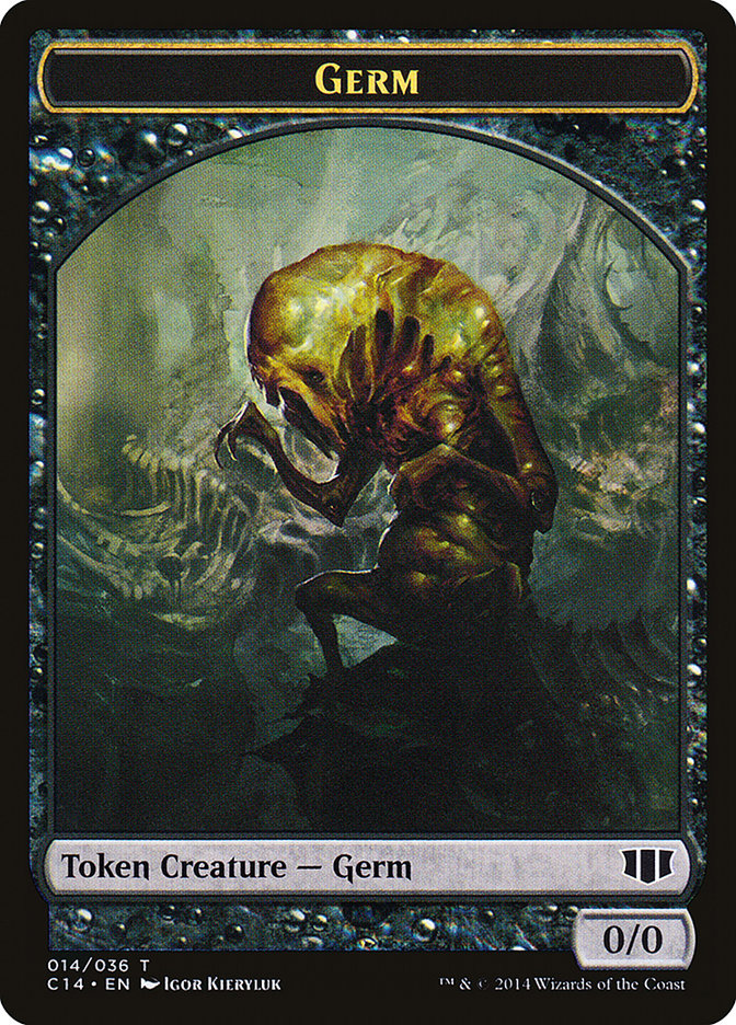 Germ // Zombie (016/036) Double-Sided Token [Commander 2014 Tokens]