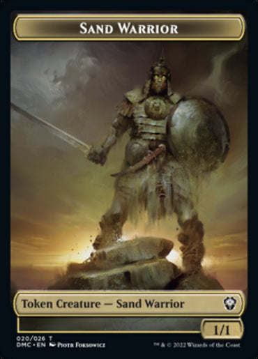 Sand Warrior Token [Dominaria United Commander Tokens] 