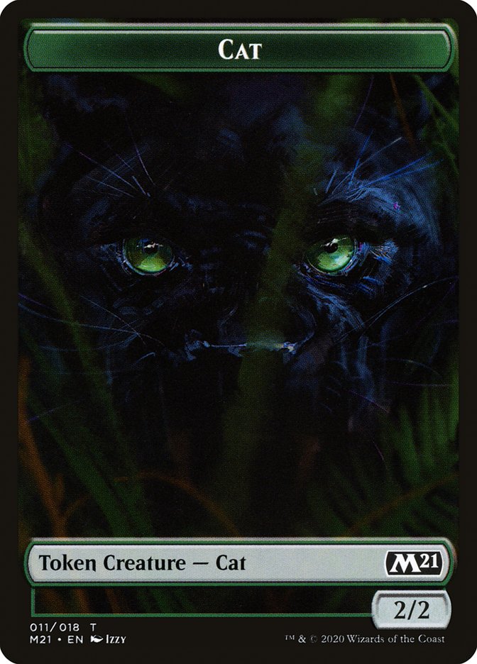 Beast // Cat (011) Double-Sided Token [Core Set 2021 Tokens] 