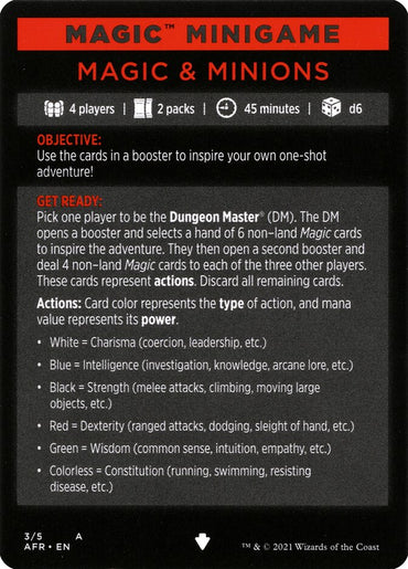 Magic &amp; Minions (Magic Minigame) [Dungeons &amp; Dragons: Adventures in the Forgotten Realms Minigame] 