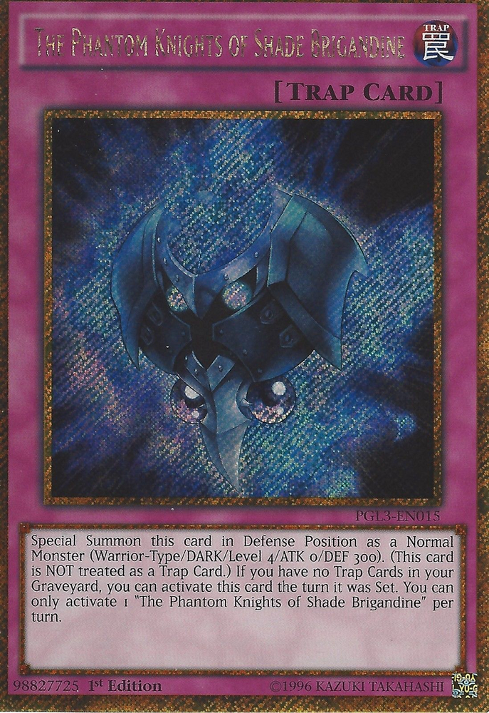 The Phantom Knights of Shade Brigandine [PGL3-EN015] Gold Secret Rare 