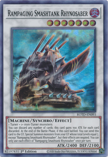 Rampaging Smashtank Rhynosaber [ROTD-EN093] Super Rare 