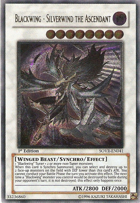 Blackwing - Silverwind the Ascendant [SOVR-EN041] Ultimate Rare 