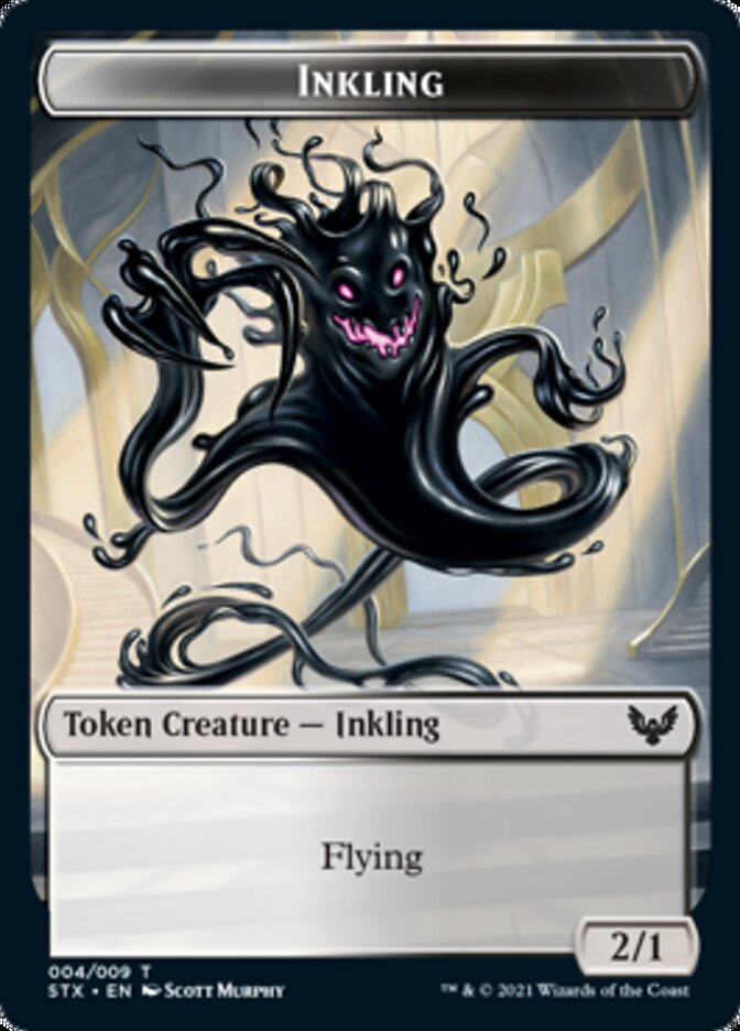 Inkling // Treasure Double-Sided Token [Strixhaven: School of Mages Tokens] 