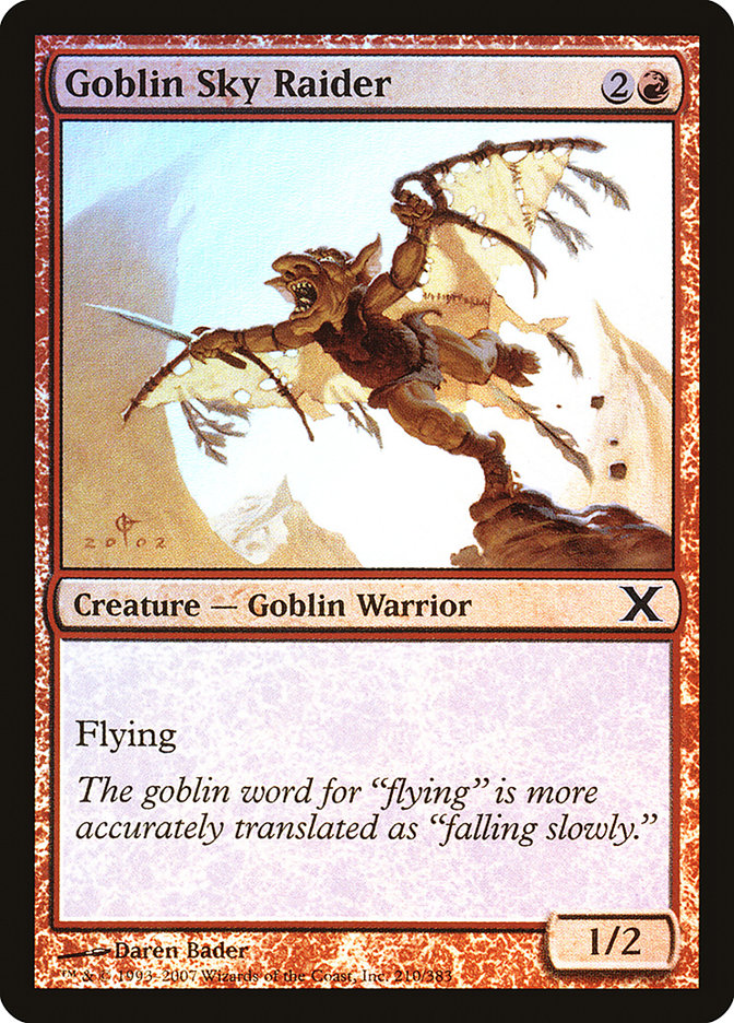 Goblin Sky Raider (Premium Foil) [Tenth Edition] 