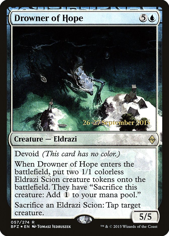 Drowner of Hope [Battle for Zendikar Prerelease Promos] 