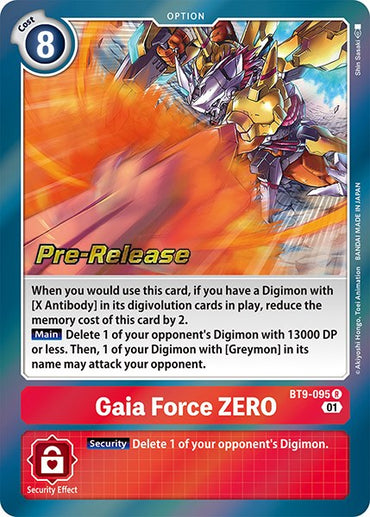 Gaia Force ZERO [BT9-095] [X Record Pre-Release Promos] 