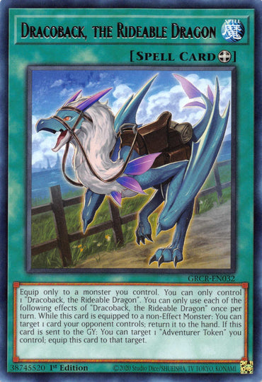 Dracoback, the Rideable Dragon [GRCR-EN032] Rare 