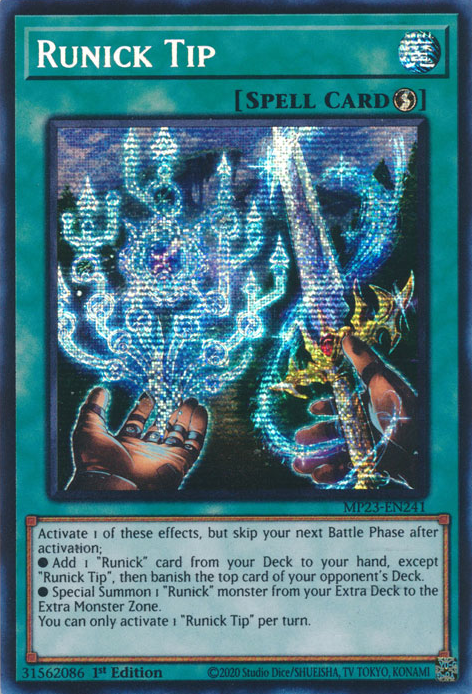 Runick Tip [MP23-EN241] Prismatic Secret Rare 
