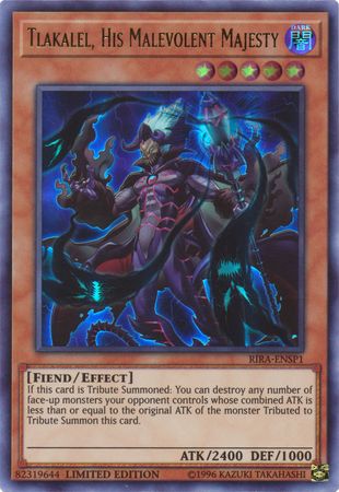 Tlakalel, His Malevolent Majesty [RIRA-ENSP1] Ultra Rare 