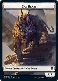 Cat Beast // Construct Double-Sided Token [Zendikar Rising Tokens] 