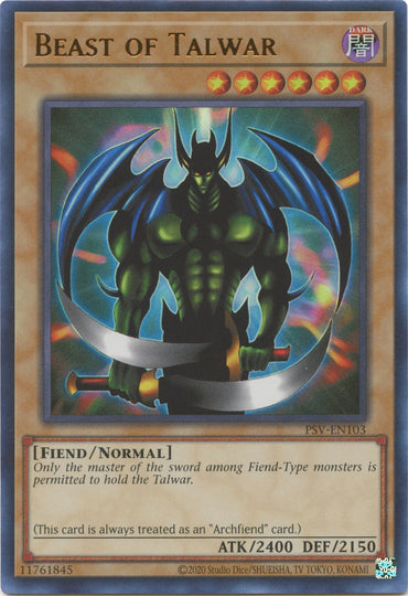Beast of Talwar (25th Anniversary) [PSV-EN103] Ultra Rare 