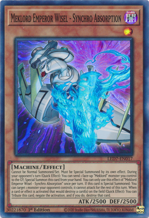Meklord Emperor Wisel - Synchro Absorption [LED7-EN017] Super Rare 