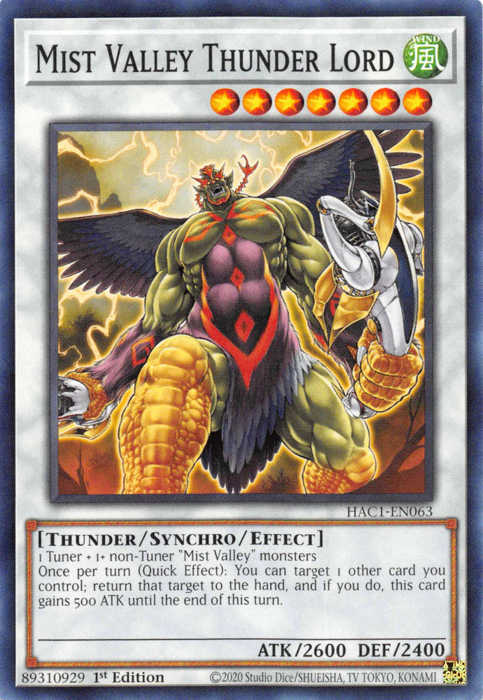 Mist Valley Thunder Lord [HAC1-EN063] Common 