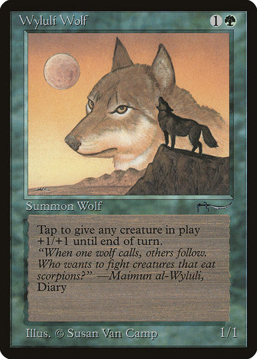 Wyluli Wolf (Light Mana Cost) [Arabian Nights] 