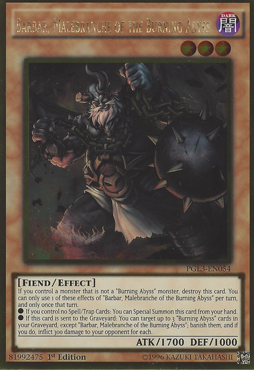 Barbar, Malebranche of the Burning Abyss [PGL3-EN054] Gold Rare 