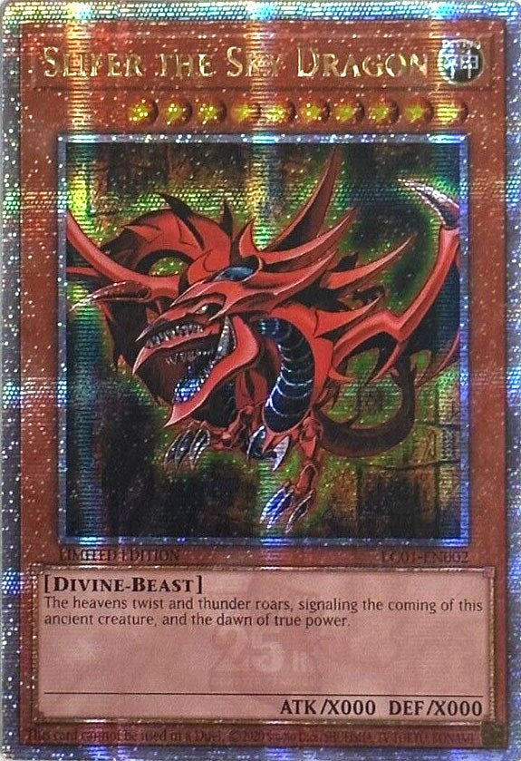 Slifer the Sky Dragon (25th Anniversary) [LC01-EN002] Quarter Century Secret Rare 