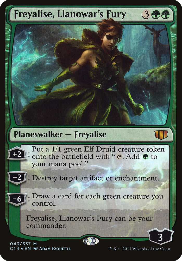 Freyalise, Llanowar's Fury (Oversized) [Commander 2014 Oversized] 