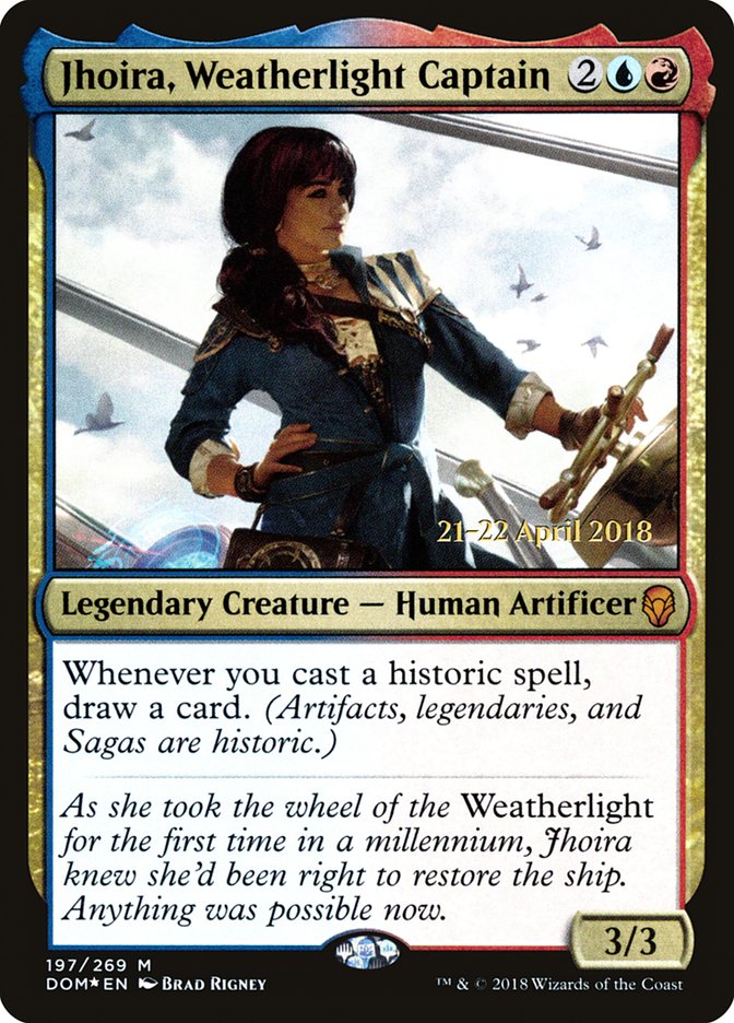 Jhoira, Weatherlight Captain [Dominaria Prerelease Promos] 