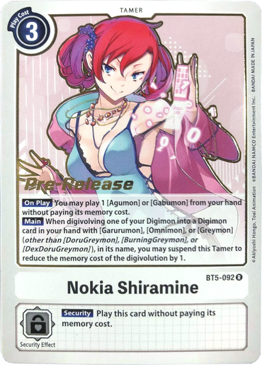 Nokia Shiramine [BT5-092] [Battle of Omni Pre-Release Promos] 