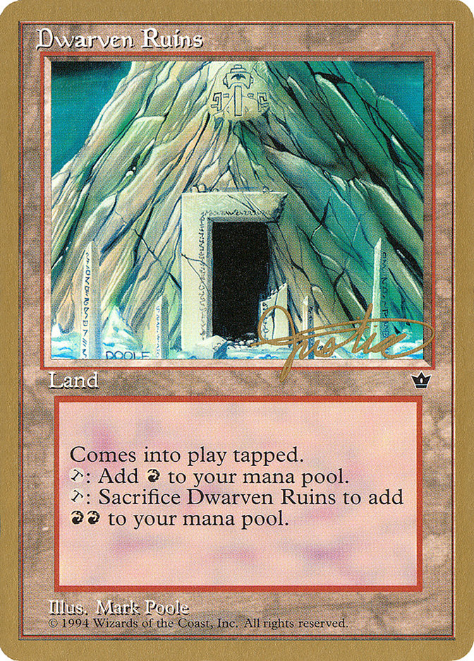 Dwarven Ruins (Mark Justice) [Pro Tour Collector Set] 