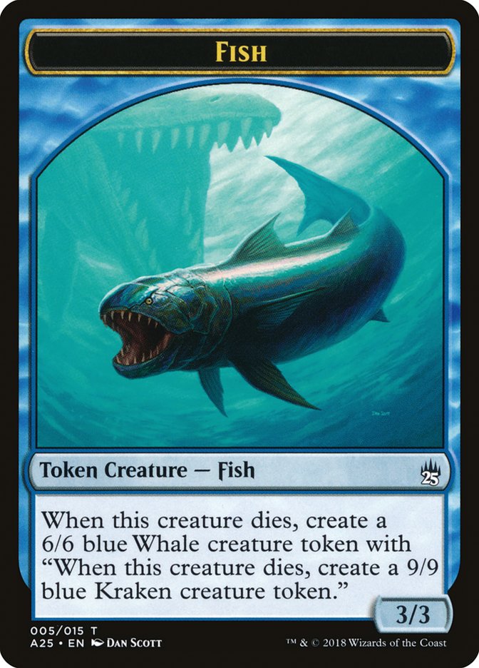 Fish // Kraken Double-Sided Token [Masters 25 Tokens] 