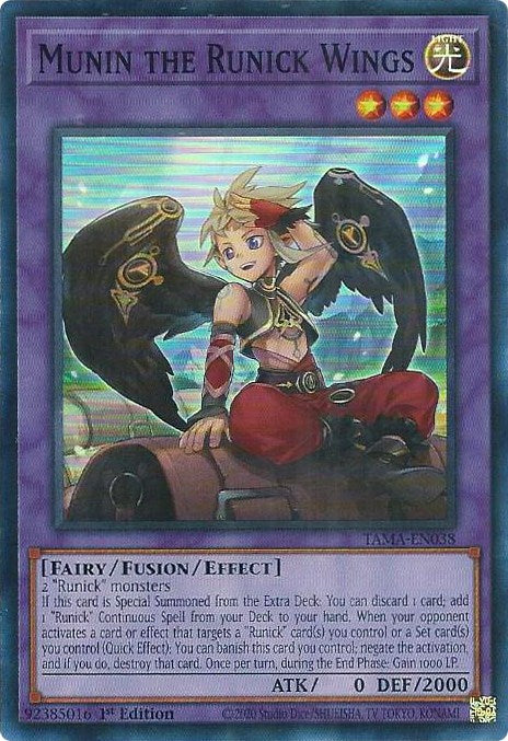 Munin the Runick Wings [TAMA-EN038] Super Rare 