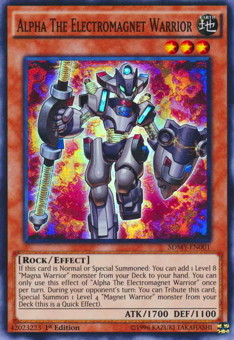 Alpha The Electromagnet Warrior [SDMY-EN001] Super Rare 
