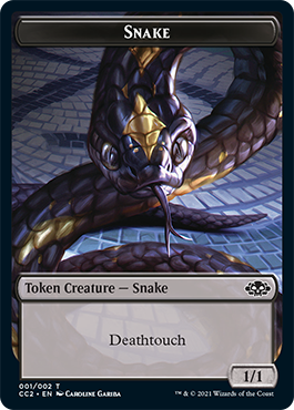 Snake // Zombie Double-Sided Token [Commander Collection: Black Tokens] 