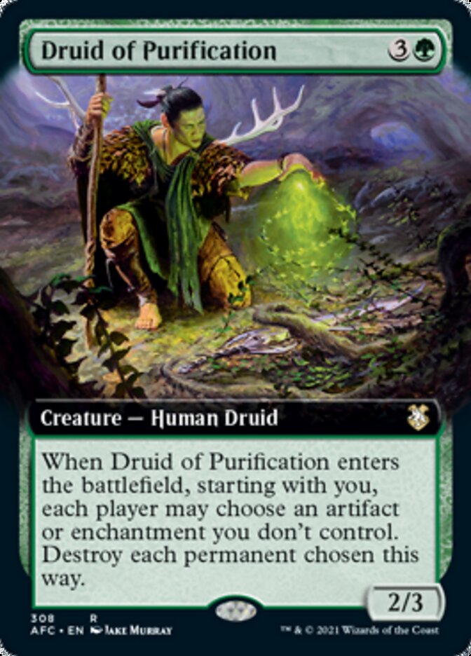 Druid of Purification (Extended Art) [Dungeons & Dragons: Adventures in the Forgotten Realms Commander] 