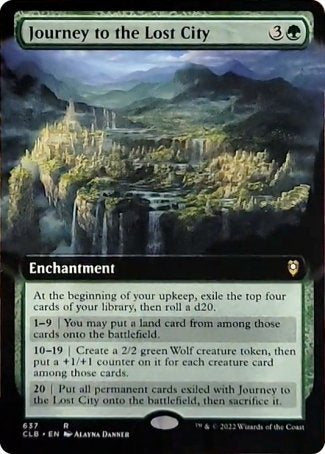 Journey to the Lost City (Extended Art) [Commander Legends: Battle for Baldur's Gate]