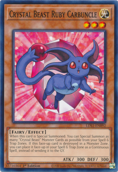 Crystal Beast Ruby Carbuncle [LDS1-EN092] Common 