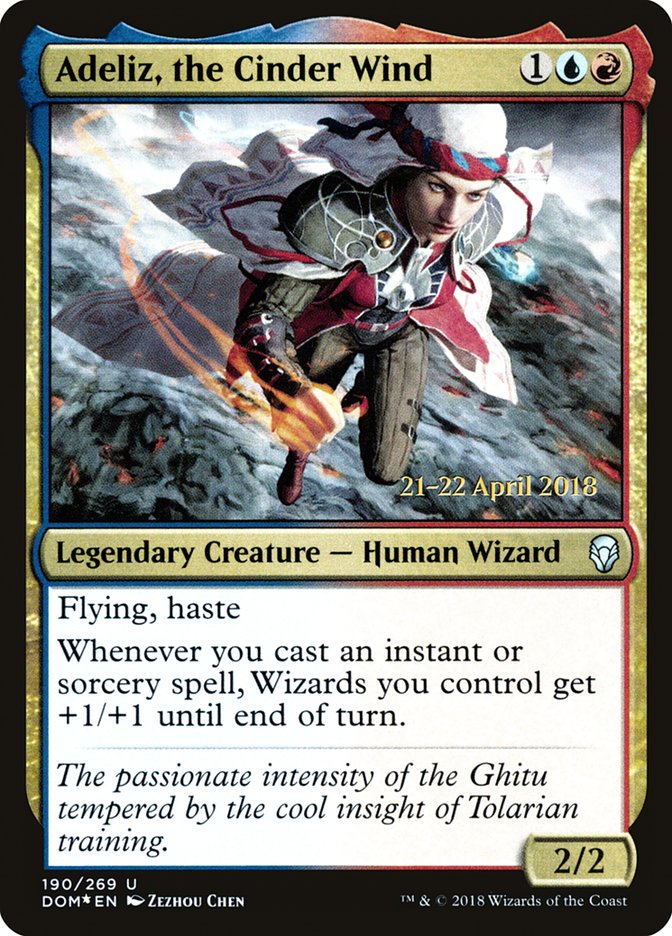 Adeliz, the Cinder Wind [Dominaria Prerelease Promos] 