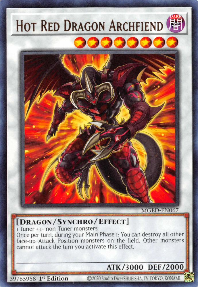 Hot Red Dragon Archfiend [MGED-EN067] Rare 