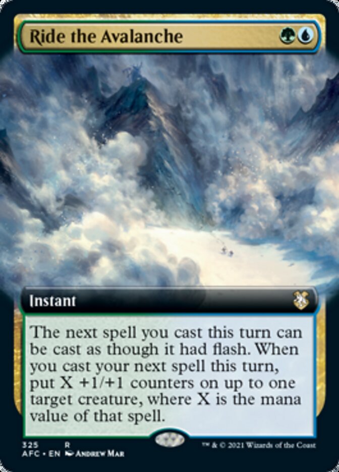 Ride the Avalanche (Extended Art) [Dungeons &amp; Dragons: Adventures in the Forgotten Realms Commander] 
