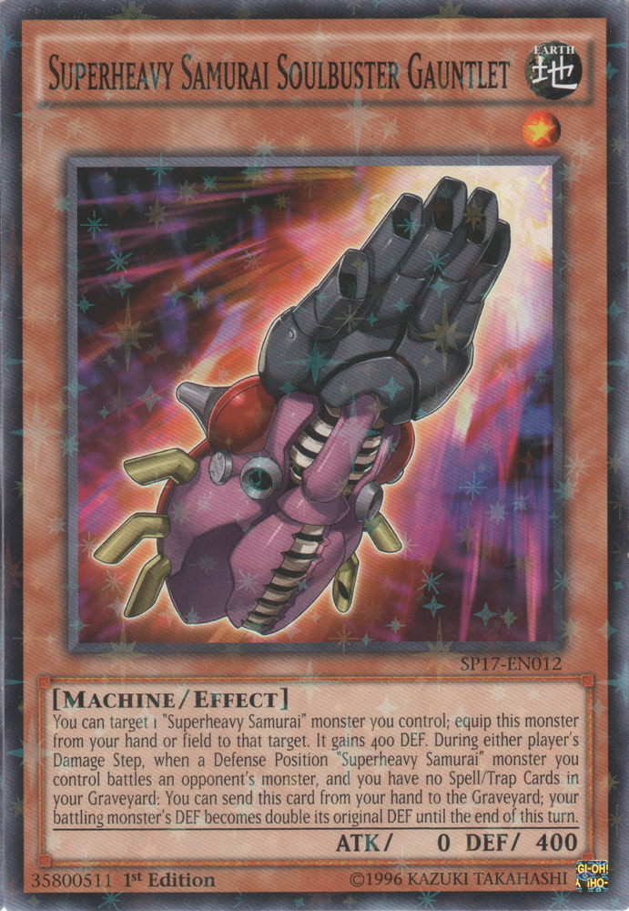 Superheavy Samurai Soulbuster Gauntlet [SP17-EN012] Starfoil Rare 