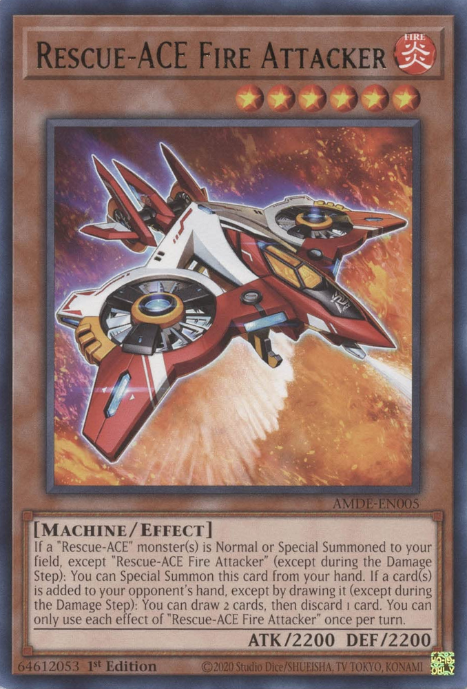Rescue-ACE Fire Attacker [AMDE-EN005] Rare 