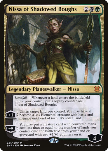 Nissa of Shadowed Boughs (Promo Pack) [Zendikar Rising Promos] 