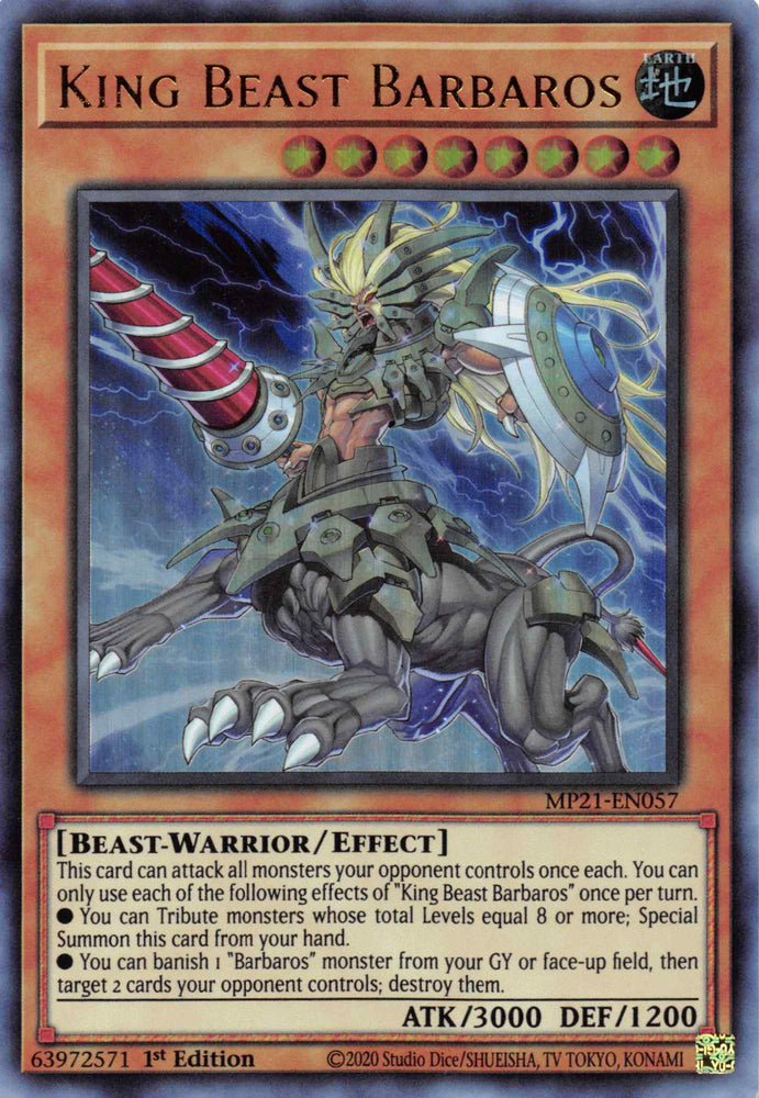 King Beast Barbaros [MP21-EN057] Ultra Rare 