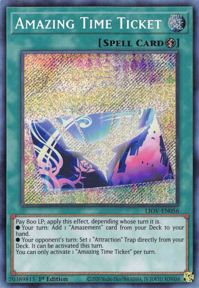 Amazing Time Ticket [LIOV-EN056] Secret Rare 