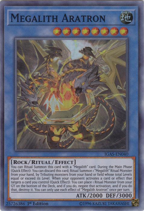 Megalith Aratron [IGAS-EN040] Super Rare 