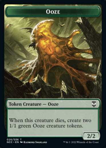 Ooze (026) // Treasure (015) Double-Sided Token [Streets of New Capenna Commander Tokens] 