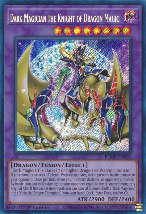 Dark Magician the Knight of Dragon Magic [BLMR-EN001] Secret Rare 