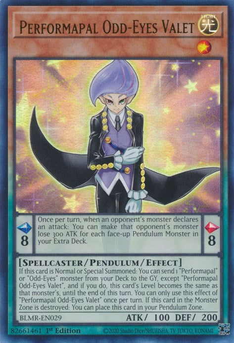 Performapal Odd-Eyes Valet [BLMR-EN029] Ultra Rare 