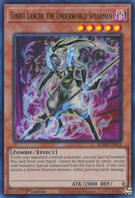 Ghost Lancer, the Underworld Spearman [BLMR-EN023] Ultra Rare 
