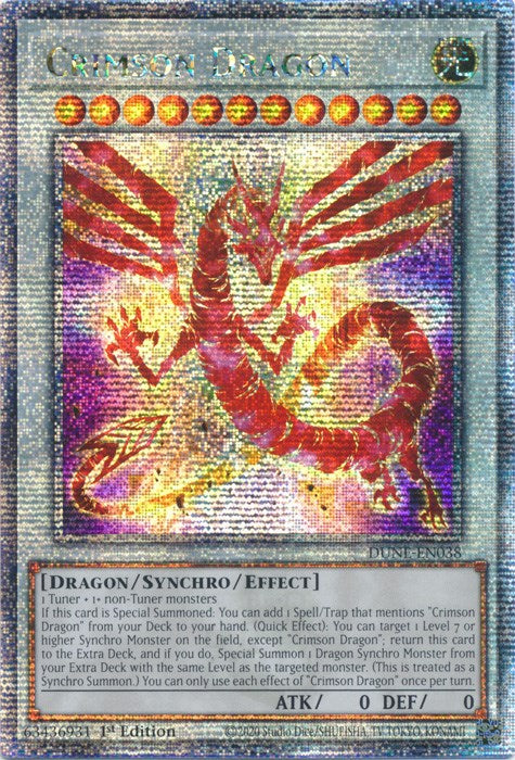 Crimson Dragon [DUNE-EN038] Quarter Century Secret Rare 