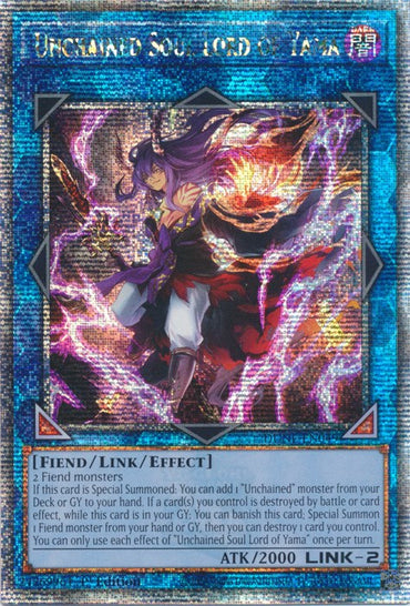 Unchained Soul Lord of Yama [DUNE-EN049] Quarter Century Secret Rare 