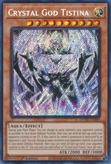 Crystal God Tistina [DUNE-EN089] Secret Rare 